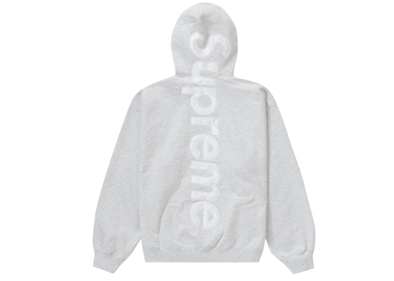 Sweat à capuche Supreme Satin Appliqué (AH23) Gris cendré 