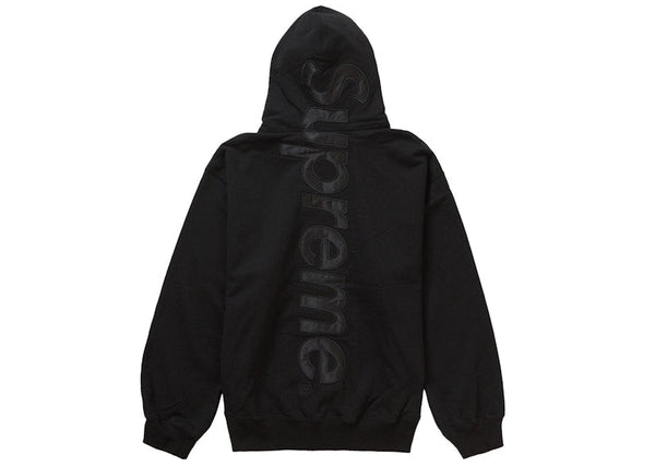 Sweat à capuche Supreme Satin Appliqué (AH23) Noir
