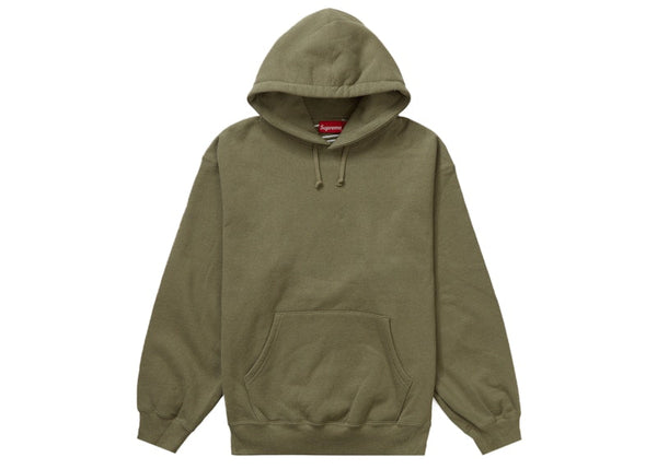 Sweat-shirt à capuche avec appliqués en satin Supreme (AH23) Olive clair