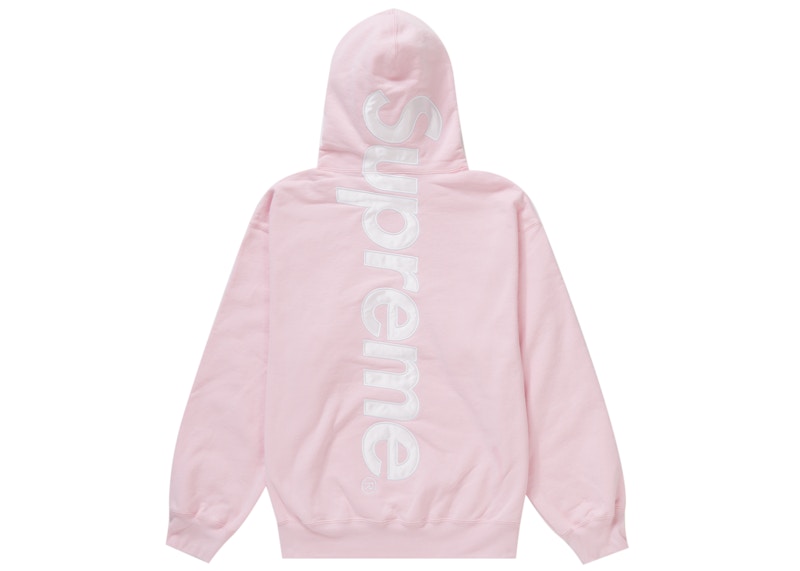 Sweat à capuche Supreme Satin Appliqué (AH23) Rose clair