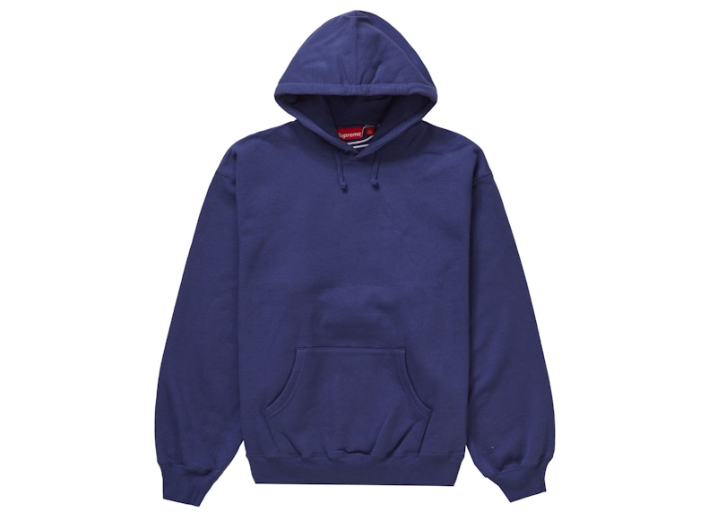 Sweat à capuche Supreme Satin Appliqué (AH23) Bleu marine délavé