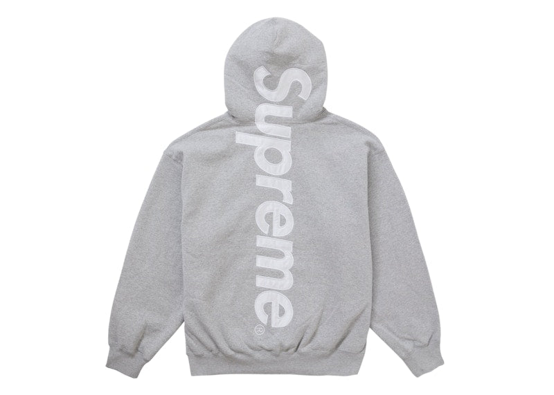 Sweat à capuche Supreme Satin Applique (AH24) Gris chiné 