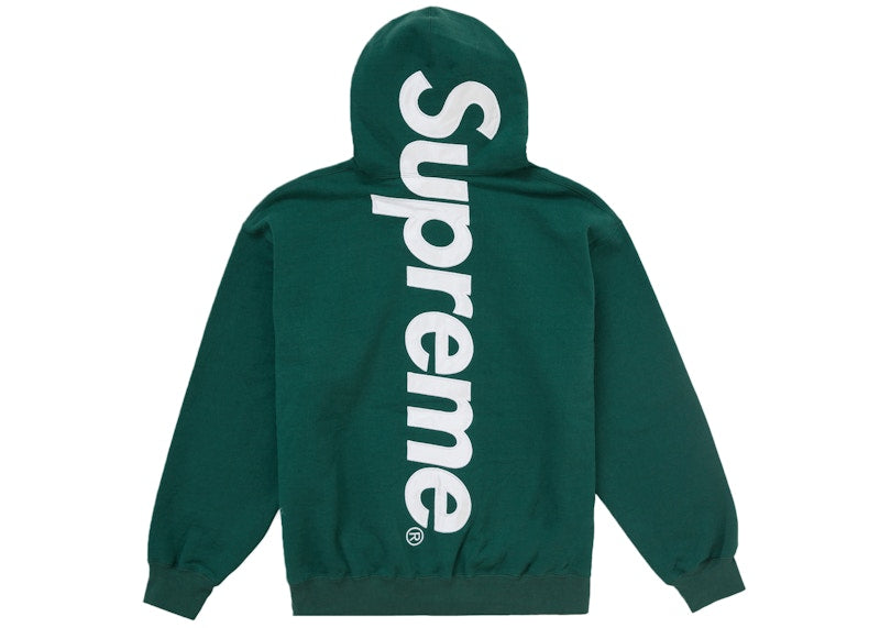 Supreme Satin Applique Kapuzenpullover (FW24) Dunkelgrün 