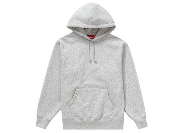 Sweat à capuche Supreme Satin Appliqué Gris chiné 