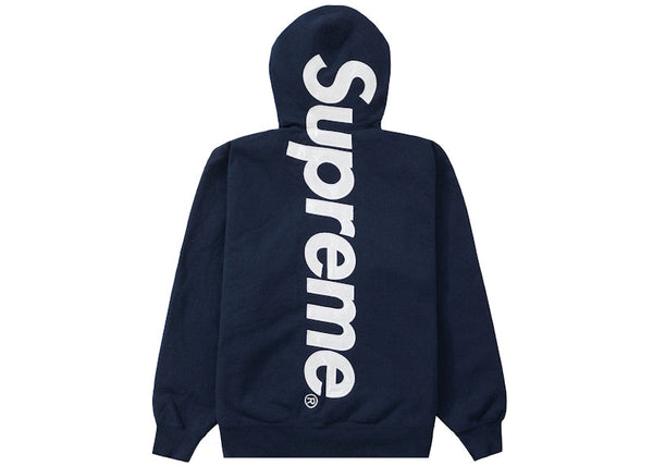 Sweat à capuche Supreme Satin Appliqué Bleu marine 