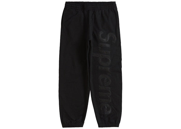 Pantalon de survêtement Supreme Satin Appliqué (AH23) Noir 
