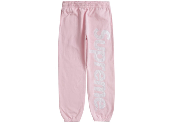 Pantalon de survêtement Supreme Satin Appliqué (AH23) Rose clair 