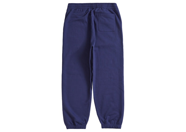 Pantalon de survêtement Supreme Satin Appliqué (AH23) Bleu marine délavé 