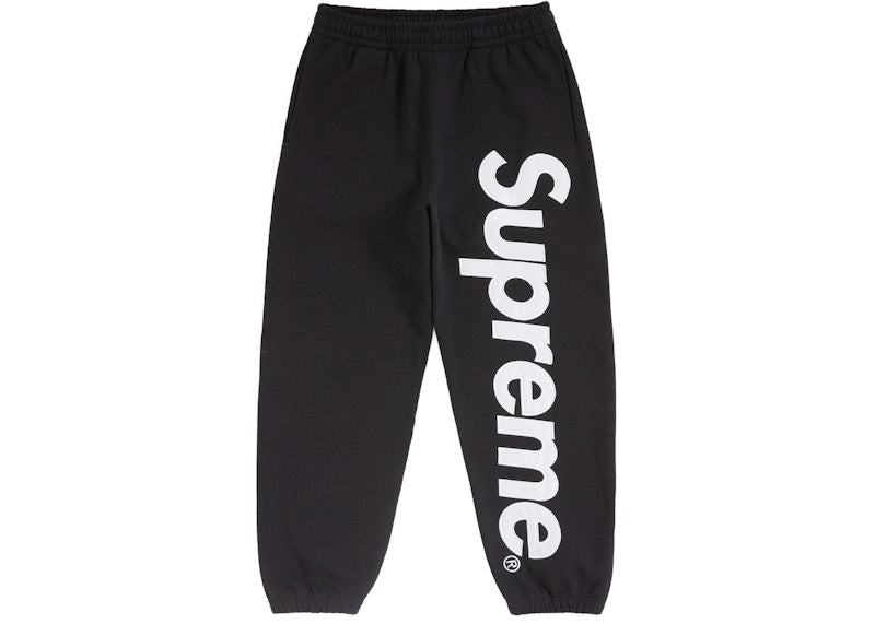 Pantalon de survêtement Supreme Satin Applique (AH24) Noir 