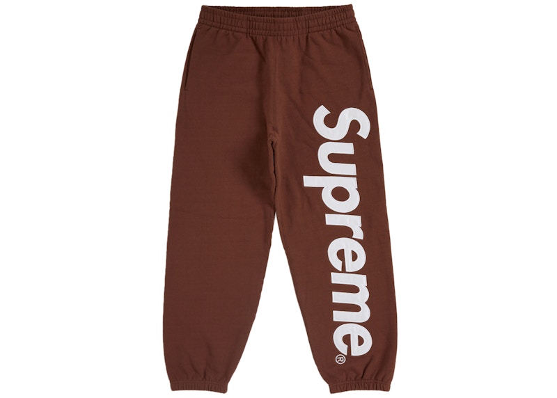 Supreme Satin Applique Sweatpant (FW24) Braun 