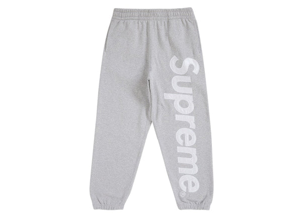 Pantalon de survêtement Supreme Satin Applique (AH24) Gris chiné