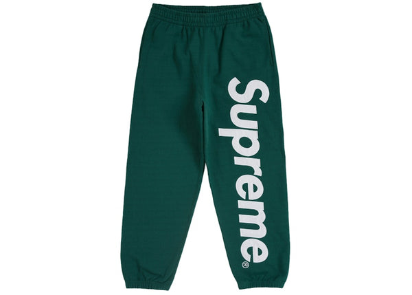 Pantalon de survêtement Supreme Satin Applique (AH24) Vert foncé 