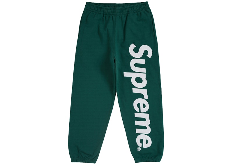 Pantalon de survêtement Supreme Satin Applique (AH24) Vert foncé 