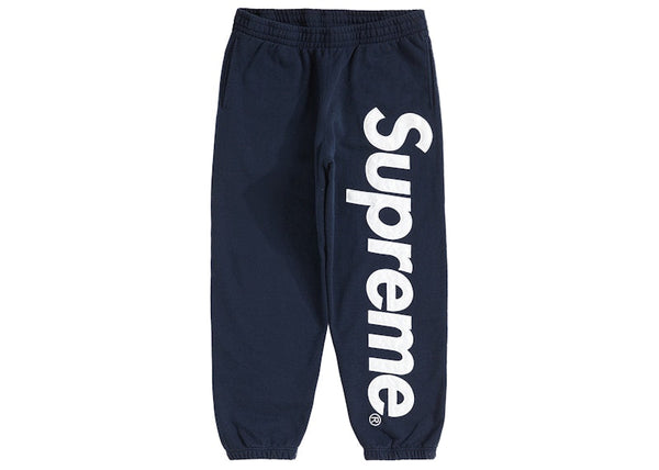 Pantalon de survêtement Supreme Satin Appliqué Bleu marine