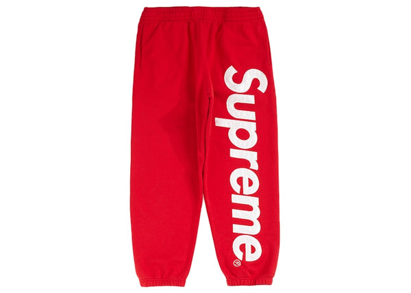 Pantalon de survêtement Supreme Satin Appliqué Rouge 