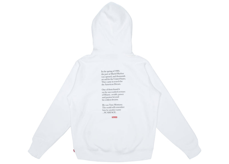 Supreme Scarface Friend Kapuzenpullover Weiß 