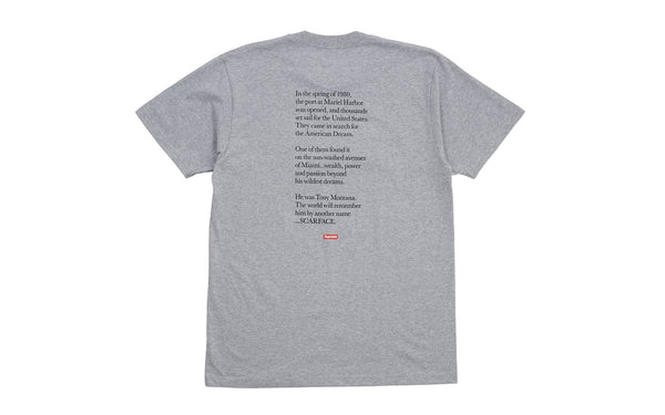 T-shirt Supreme Scarface Friend gris chiné 