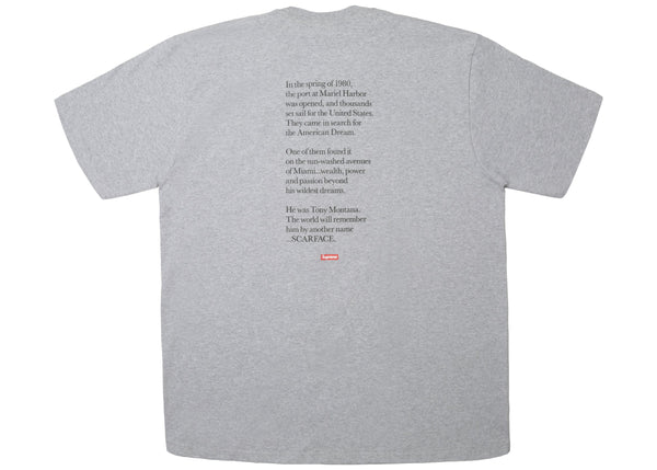 T-shirt de douche Supreme Scarface gris chiné 