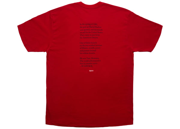 T-shirt de douche Supreme Scarface rouge 