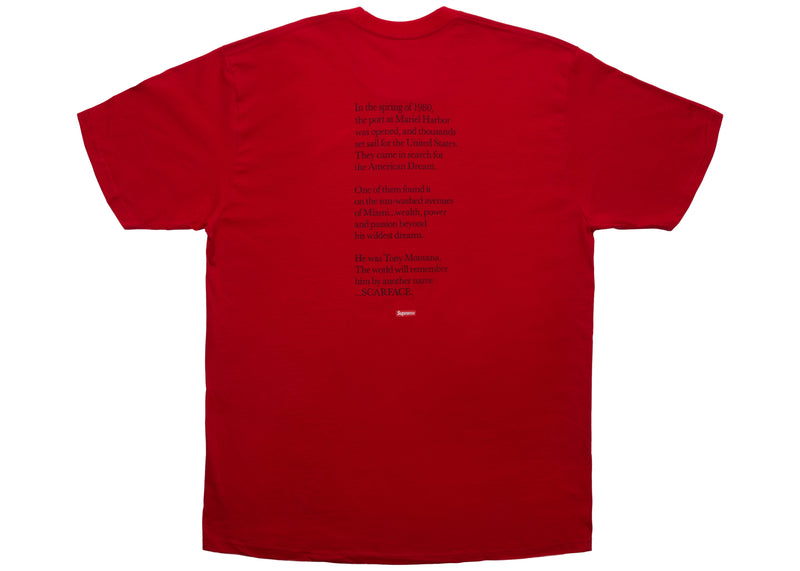 T-shirt de douche Supreme Scarface rouge 