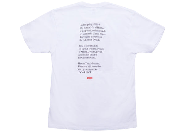T-shirt de douche Supreme Scarface blanc 