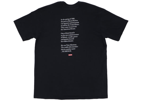 T-shirt fendu Supreme Scarface noir