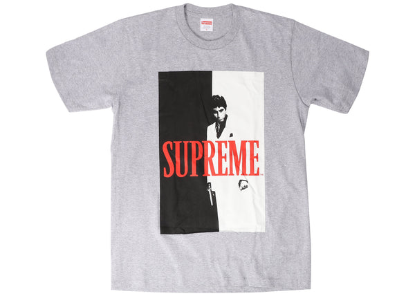 T-shirt fendu Supreme Scarface gris chiné