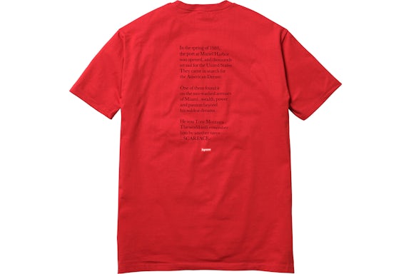 T-shirt Supreme Scarface Split Rouge 