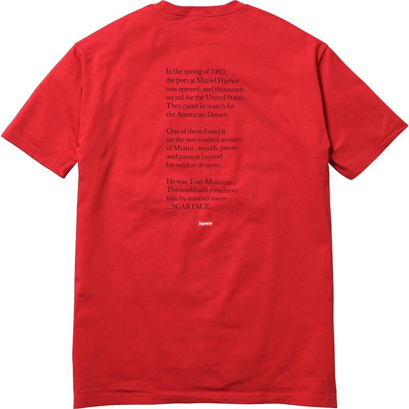 T-shirt Supreme Scarface Split Rouge 