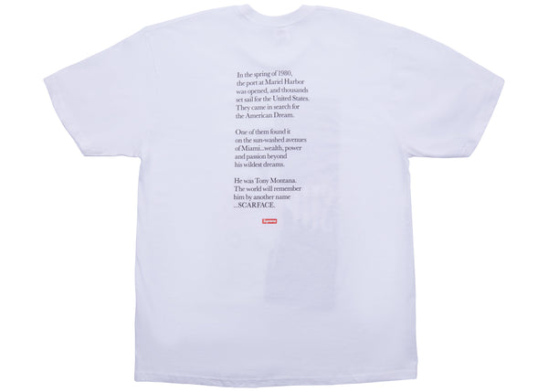 T-shirt fendu Supreme Scarface blanc 