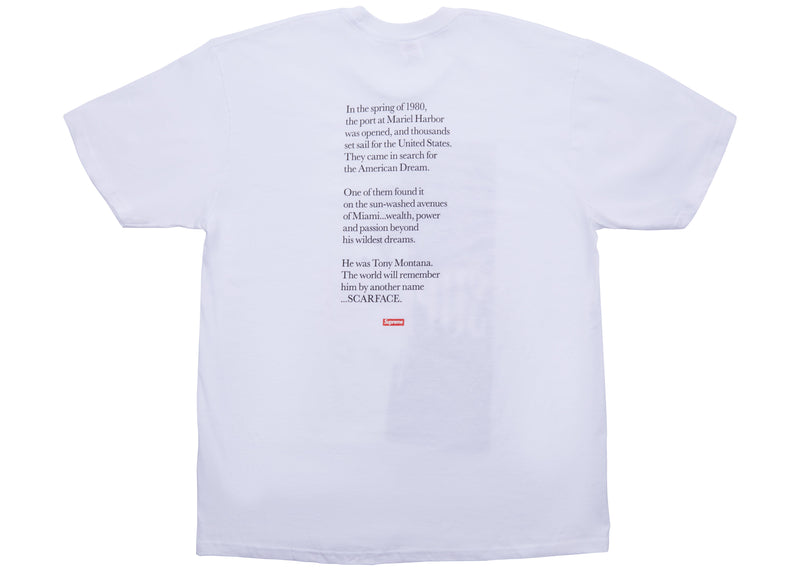T-shirt fendu Supreme Scarface blanc 