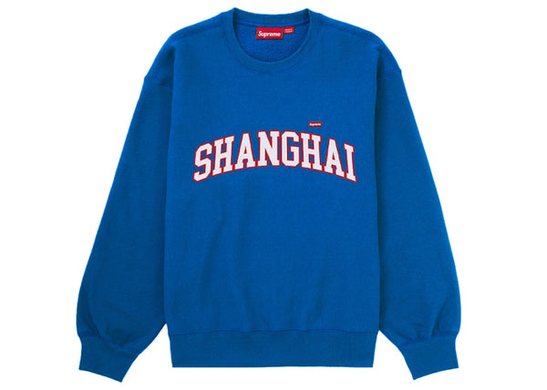 Pull ras du cou Supreme Shanghai Shop Small Box Royal