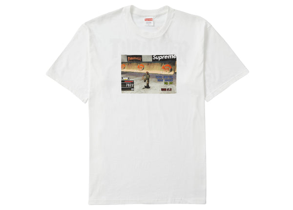 T-shirt Supreme Thrasher Game Blanc