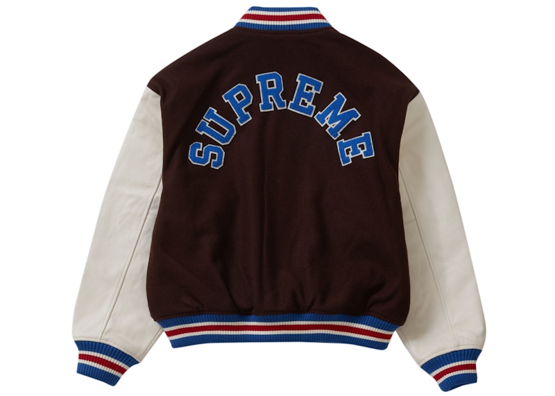 Supreme Tiger Varsity Jacket Brown