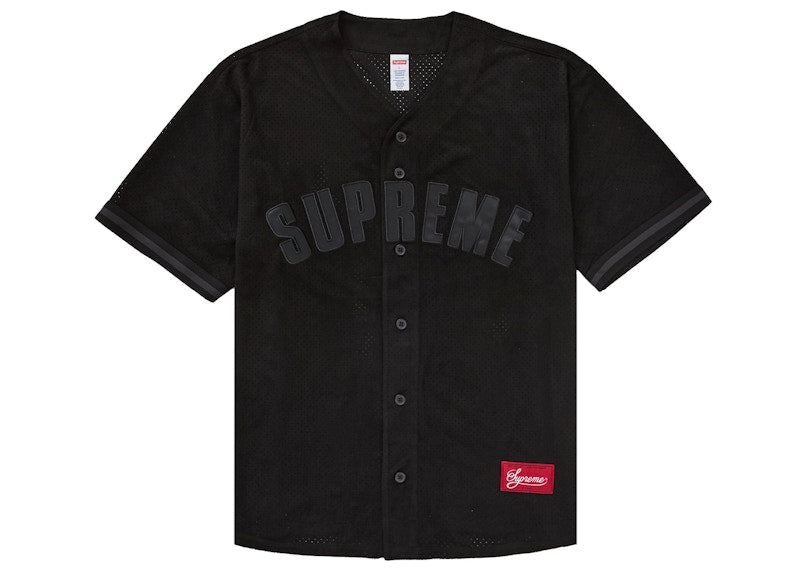 Maillot de baseball Supreme Ultrasuede Mesh Noir