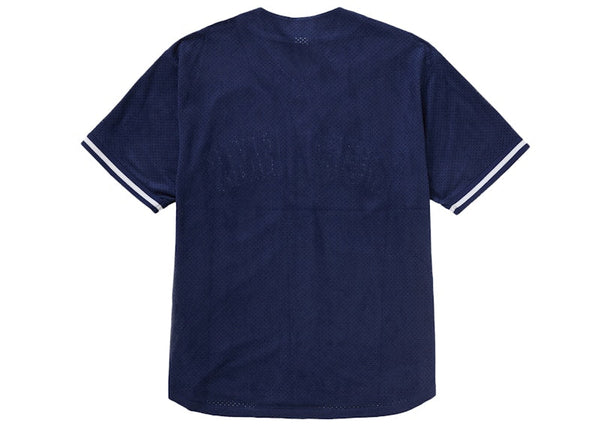 Maillot de baseball Supreme Ultrasuede Mesh bleu marine