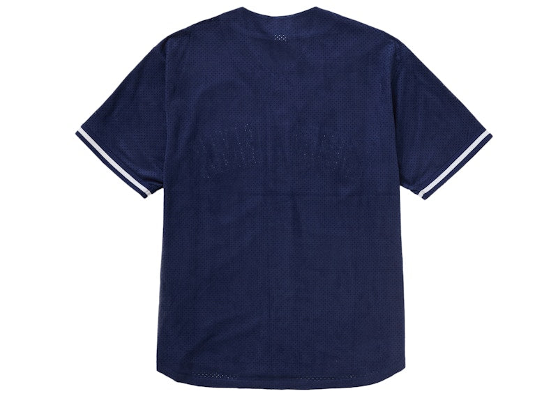 Maillot de baseball Supreme Ultrasuede Mesh bleu marine