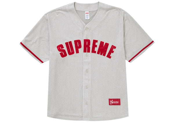 Maillot de baseball Supreme Ultrasuede Mesh Gris