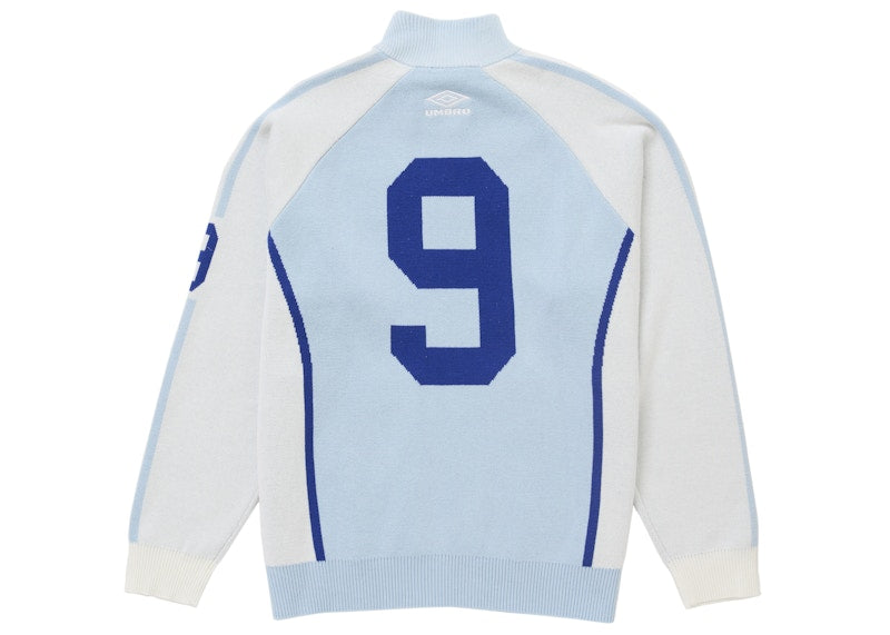 Supreme Umbro Zip Up Sweater Light Blue