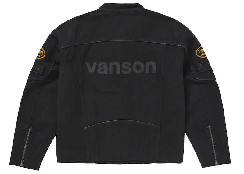 Supreme Vanson Leathers Cordura Cotton Jacket Black