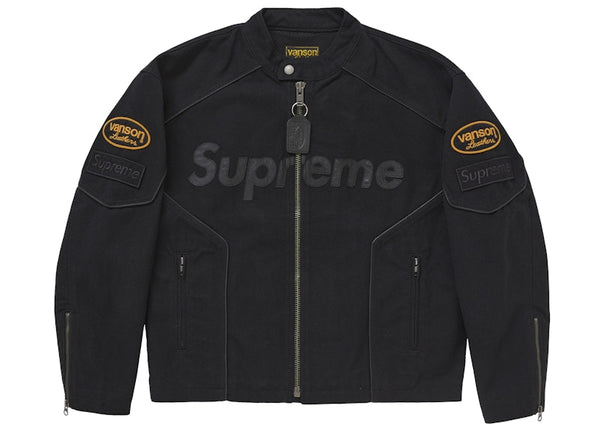 Supreme Vanson Leathers Cordura Cotton Jacket Black