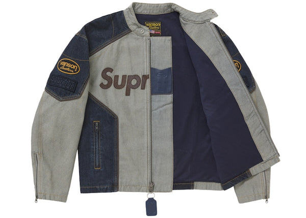 Supreme Vanson Leathers Cordura Cotton Jacket Denim