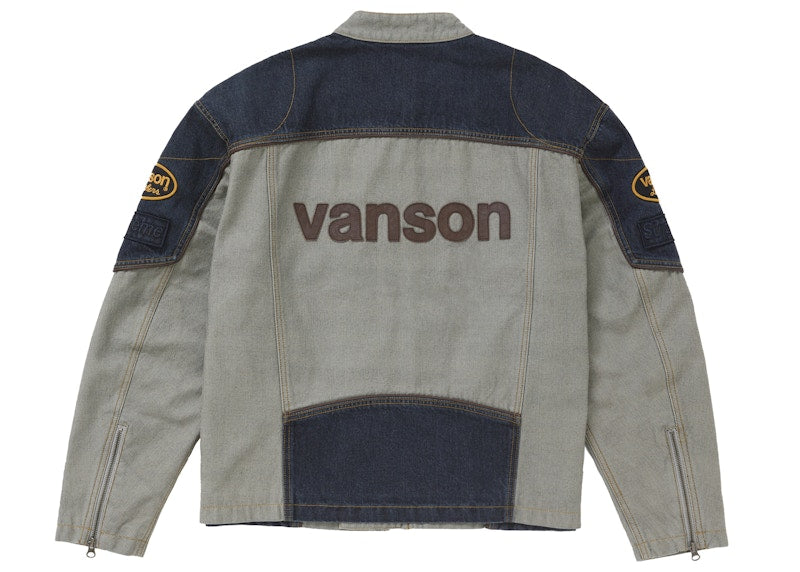 Supreme Vanson Leathers Cordura Cotton Jacket Denim
