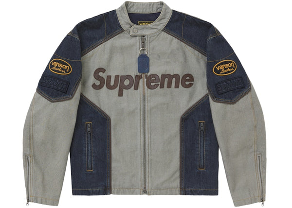 Supreme Vanson Leathers Cordura Cotton Jacket Denim