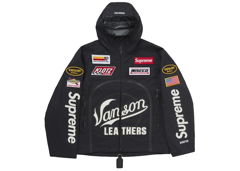 Supreme Vanson Leathers GORE-TEX Shell Jacket Black