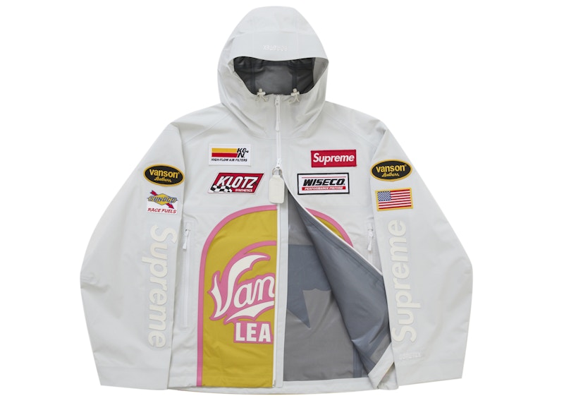 Supreme Vanson Leathers GORE-TEX Shell Jacket White