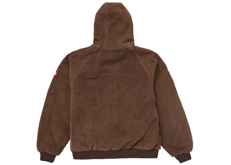 Supreme Vanson Leathers Hooded Work Jacket Suede