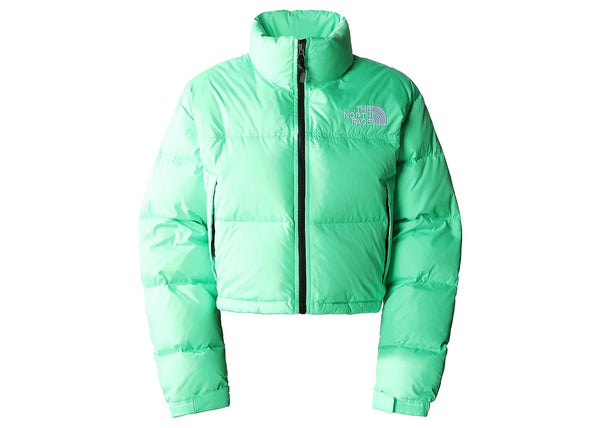 Veste courte Nuptse pour femme The North Face, vert chlorophylle