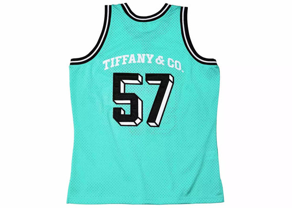 Maillot de basket Tiffany &amp; Co. x NBA x Mitchell &amp; Ness Bleu Tiffany/Noir