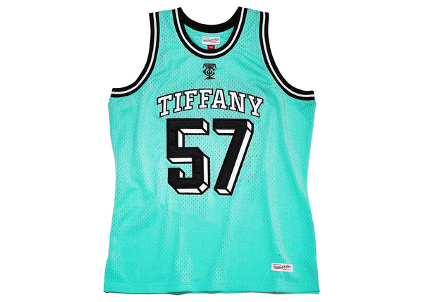 Maillot de basket Tiffany &amp; Co. x NBA x Mitchell &amp; Ness Bleu Tiffany/Noir